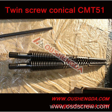 Conical twin screw barrel for PVC pipeline extruder extrusion machine 80/156 65/132 55/110 50/105 ZHOUSHAN MANUFACTURER